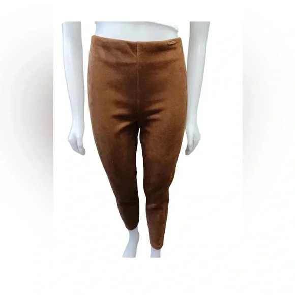 Ivanka Trump Faux  Suede Brown Stretch Pants Size P (12) - Picture 4 of 12